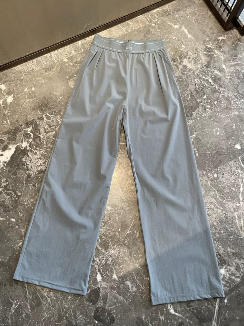 🪐ALO Yoga premium draped yoga trousers steel gray 🖤 regular style